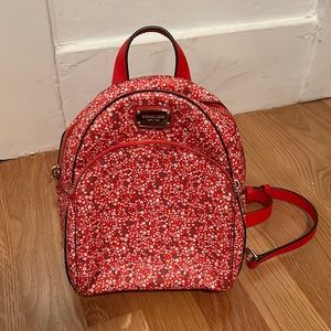 Michael Kors Mini Red Flower Backpack